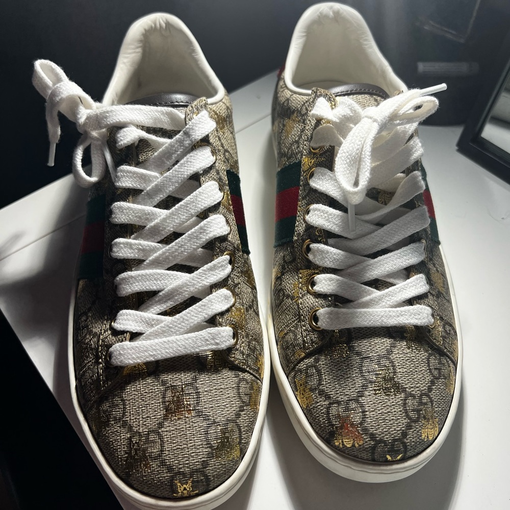Gucci Women's Sneakers - Brown, Green, Red, White